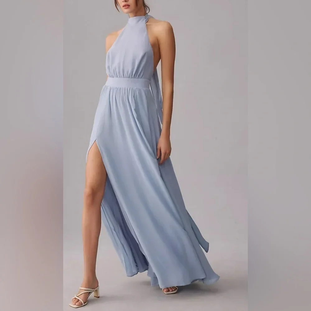Reformation Andee maxi dress in Mineral blue